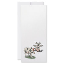 funny cow biting tail customized rack card