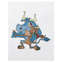 funny cow bull tango cartoon personalized flyer