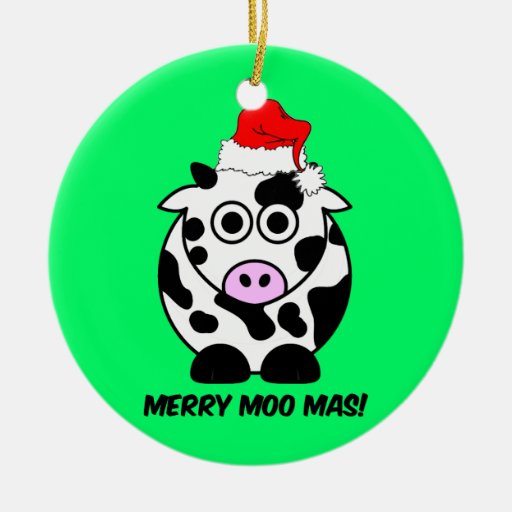 Funny cow Christmas Christmas Tree Ornaments