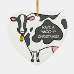 Funny Cow Christmas Ornament