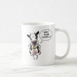 Funny cow coffee mug: More Cowbell