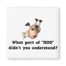 Funny cow magnet by tshirtfun Funny cow magnet