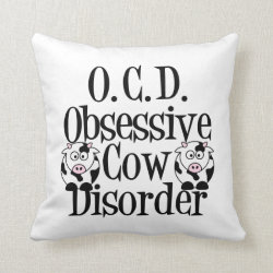 Funny Cow Throw Pillow