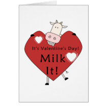 Funny Cow Valentine's Day Tshirts and Gifts Card