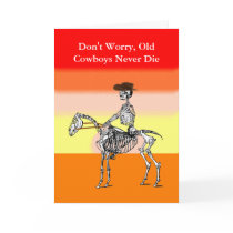 Funny cowboy birthday card