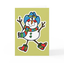 funny cowboy snowman card