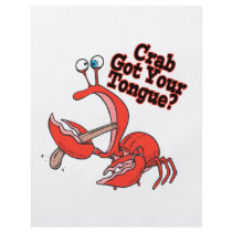 funny crab got your tongue design flyer