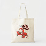 funny crab got your tongue design tote bags
