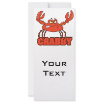funny crabby red crab personalized rack card