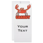 funny crabby red crab rack cards