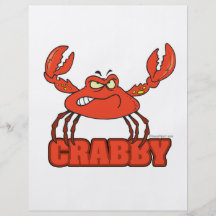 funny crabby red crab with an attitude flyers