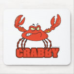 funny crabby red crab with an attitude mousepad