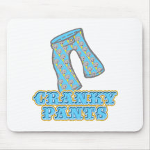 Funny Cranky Pants Design Mouse Mats