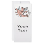 funny crash landing flying pig cartoon customized rack card