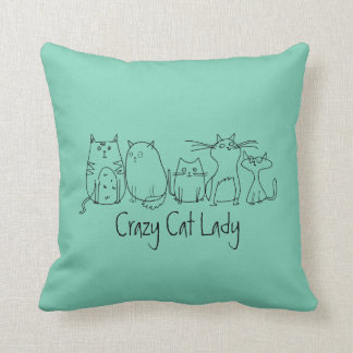 cat lady pillow