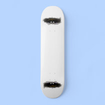 Funny creature peaking skateboards