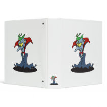 funny creepy vampire catoon character 3 ring binders