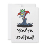 funny creepy vampire catoon character custom invitations