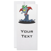 funny creepy vampire catoon character rack card template
