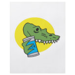 funny crocodile with beer full color flyer