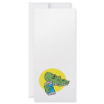 funny crocodile with beer rack card design