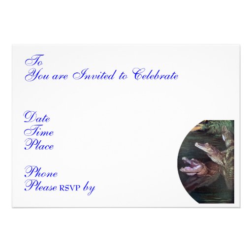 Funny Crocodiles Invitations