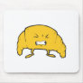funny croissant cartoon character mousepad