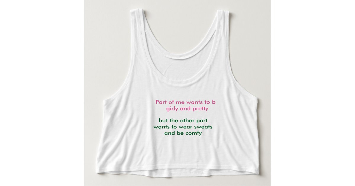 Funny Crop Top Flowy Crop Tank Top Zazzle