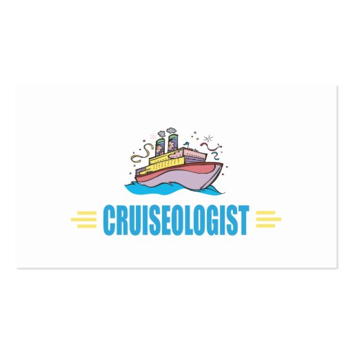 Funny Cruise Ship Business Card Template (front side)