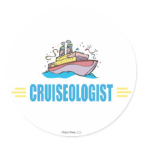 Funny Cruise Ship Round Stickers
