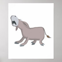 funny crying donkey poster
