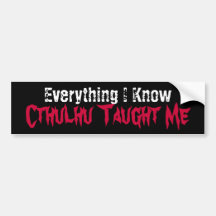 Funny Cthulhu Bumper Sticker
