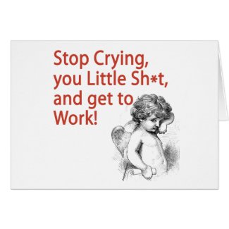 Funny Cupid Anti-Vday Card card