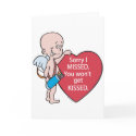 Funny Cupid Missed Anti-Vday Products card