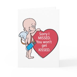 Funny Cupid Missed Anti-Vday Products card