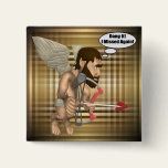 Funny Cupid Missed Pinback Button