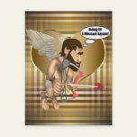 Funny Cupid Missed Postcard