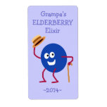 Funny Custom Elderberry Wine Labels