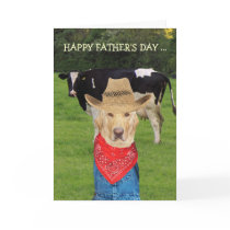Funny Customizable Father's Day for Farmer Greeting Cards