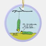 Funny Customized Caterpillar Love Xmas Tree Ornaments