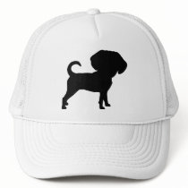 Funny Cute Big Head Puggle Dog hats