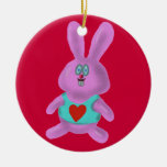Funny cute bunny cartoon art ornament design
