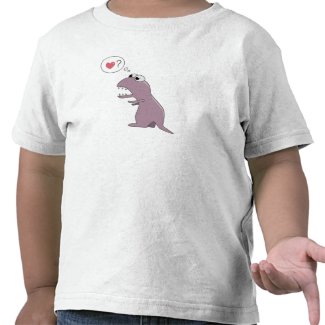 Funny Cute Dinosaur in Love