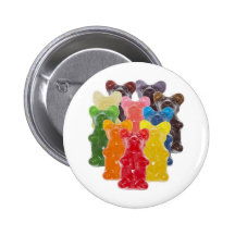 Funny Cute Gummy bear Herds Buttons