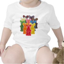Funny Cute Gummy bear Herds Romper