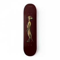 Funny cute meerkat skateboard design