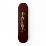 Funny cute meerkat skateboard design