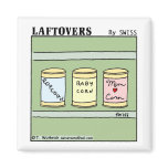 Funny Cute Mom and Baby Corn Cartoon Fridge Magnet