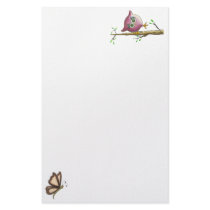 Funny Cute Owl & Butterfly Picture