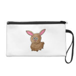 Funny Cute Rabbit. Wristlet